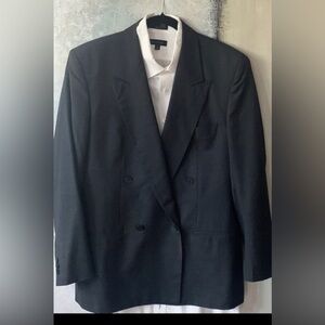 BOSS Hugo Boss Italia Gray Pure Virgin Wool Suit Jacket 42R